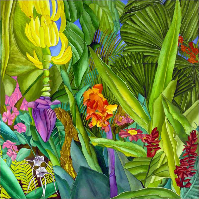 Floral Paradise by Ruth Daniels Ceramic Accent & Decor Tile - RD007AT