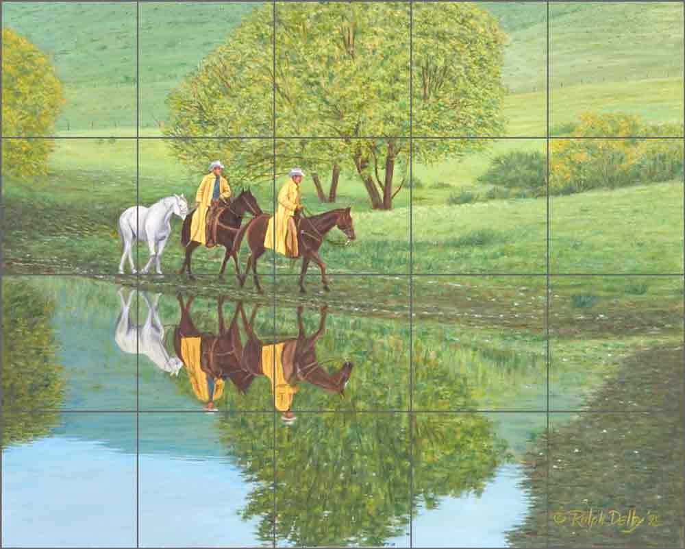 Reflections by Ralph Delby Ceramic Tile Mural RDA006