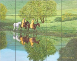 Reflections by Ralph Delby Ceramic Tile Mural RDA006