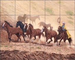 Rocky Ridge by Ralph Delby Ceramic Tile Mural RDA011