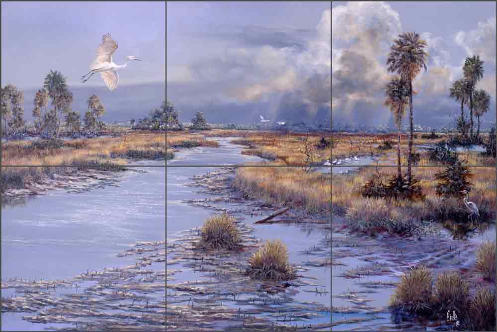 Sun Showers by Robert Binks Ceramic Tile Mural - REB004