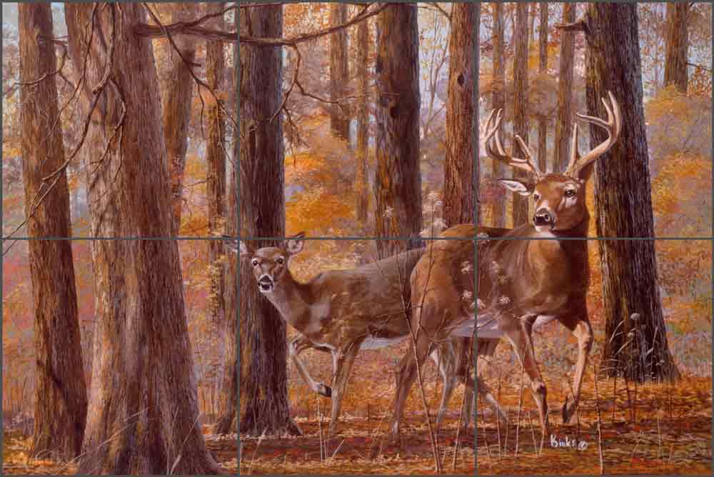 Autumn Romance by Robert E Binks Ceramic Tile Mural REB007