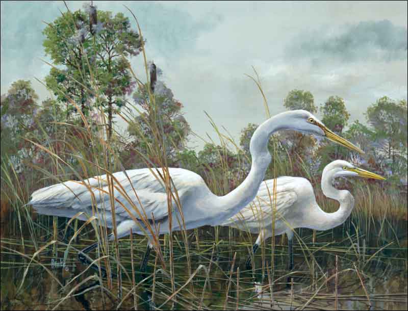 Splendor in the Grass by Robert Binks Ceramic Accent & Decor Tile - REB022AT