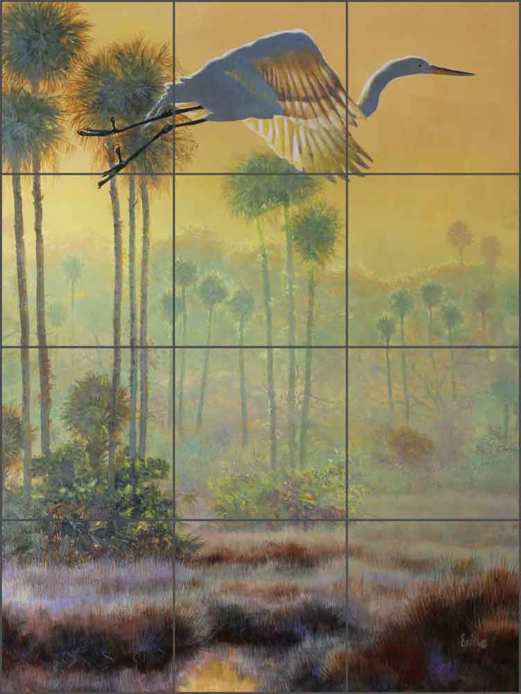 Sunlit Grace by Robert Binks Ceramic Tile Mural - REB026