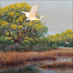 Morning Flight by Robert Binks Ceramic Accent & Decor Tile - REB028AT
