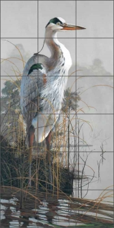 Majestic Elegance Blue by Robert Binks Ceramic Tile Mural - REB030