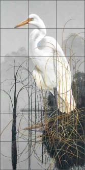 Majestic Elegance White by Robert Binks Ceramic Tile Mural - REB031