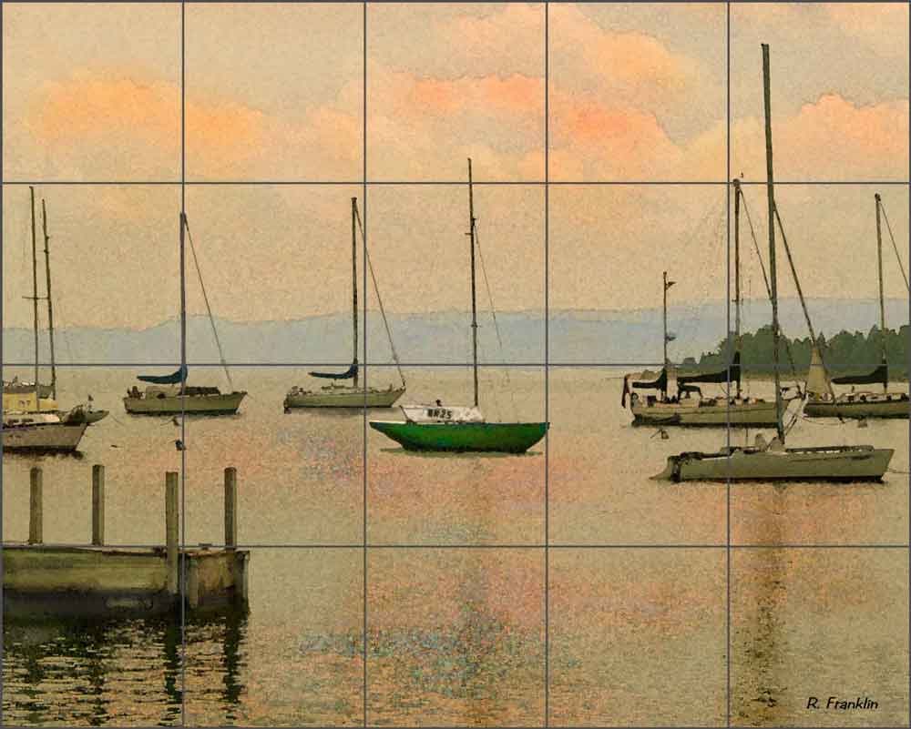 Harbor Springs by Raenette Franklin Ceramic Tile Mural - RFA004