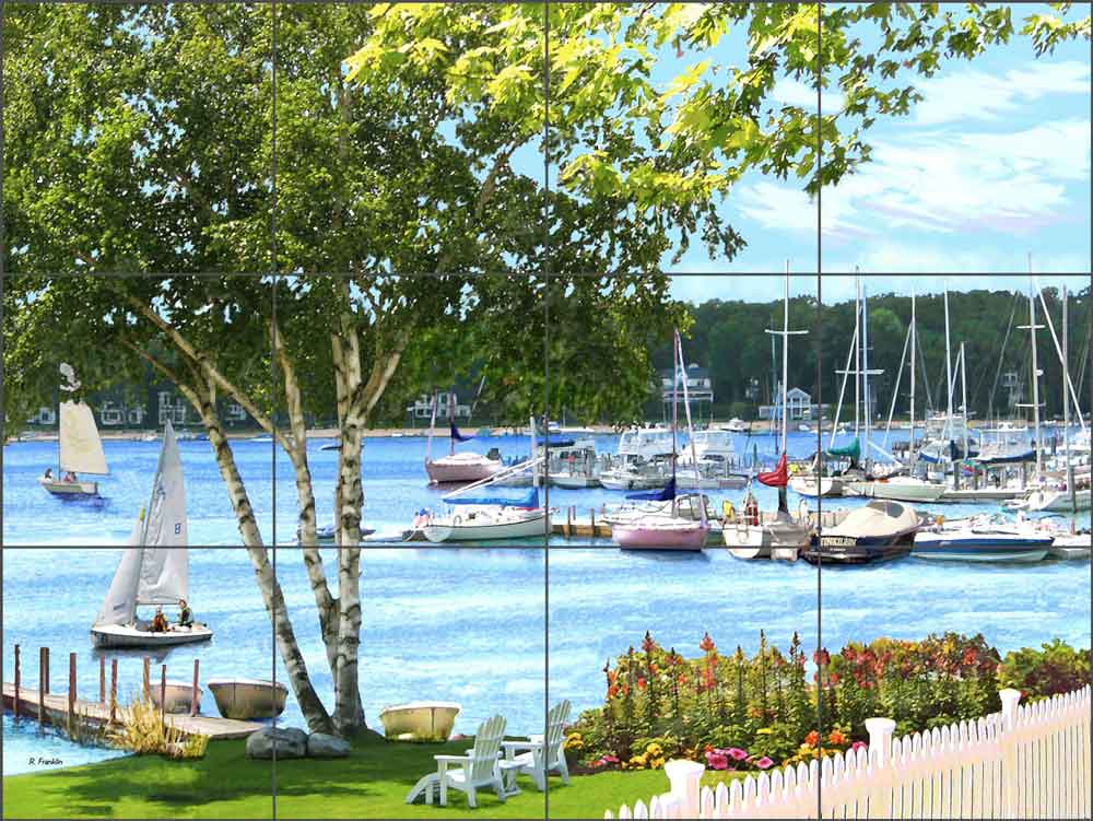 Harbor View by Raenette Franklin Ceramic Tile Mural - RFA006