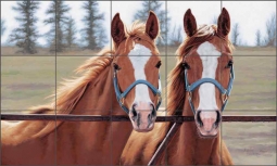 Sunshine Girls by Adeline Halvorson Ceramic Tile Mural RW-AH008