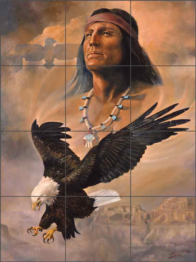 Heart of the Eagle by Detha Watson Ceramic Tile Mural RW-DW006