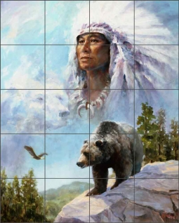 Power of the Great Bear by Detha Watson Ceramic Tile Mural RW-DW010