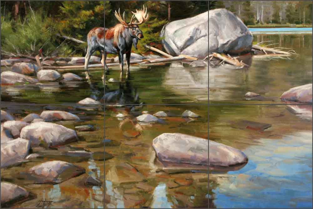 In the Shallows by Edward Aldrich Ceramic Tile Mural RW-EA017