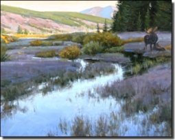 Aldrich Moose Wildlife Ceramic Accent Tile 10" x 8" - RW-EA019AT