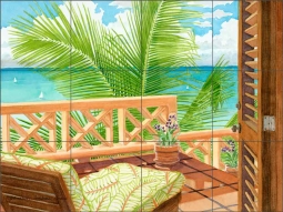 Mango House by Evelyn Jenkins Drew Ceramic Tile Mural RW-EJD012