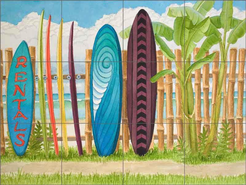 Rentals by Evelyn Jenkins Drew Ceramic Tile Mural - RW-EJD014