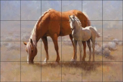 There's Gold in Them There Sage by Jim Rey Ceramic Tile Mural - RW-JRA012