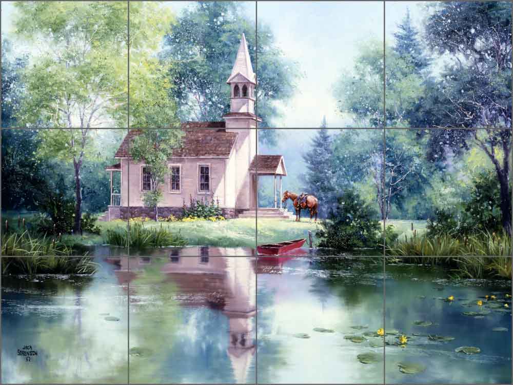 Beside the Still Water by Jack Sorenson Ceramic Tile Mural - RW-JS002