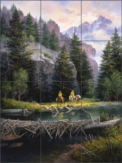 The Lure of the Rockies by Jack Sorenson Ceramic Tile Mural RW-JS005