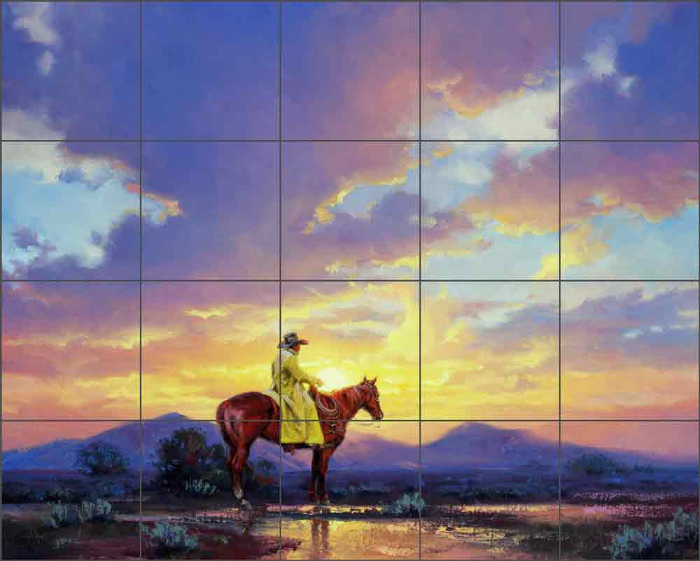 Sun Burn by Jack Sorenson Ceramic Tile Mural RW-JS008