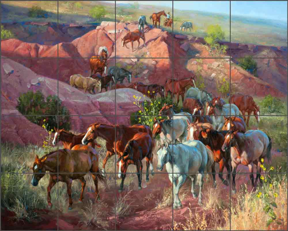 Into the Draw by Jack Sorenson Ceramic Tile Mural RW-JS009
