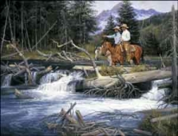 Sorenson Western Cowboys Ceramic Accent Tile 8" x 6" - RW-JS015AT