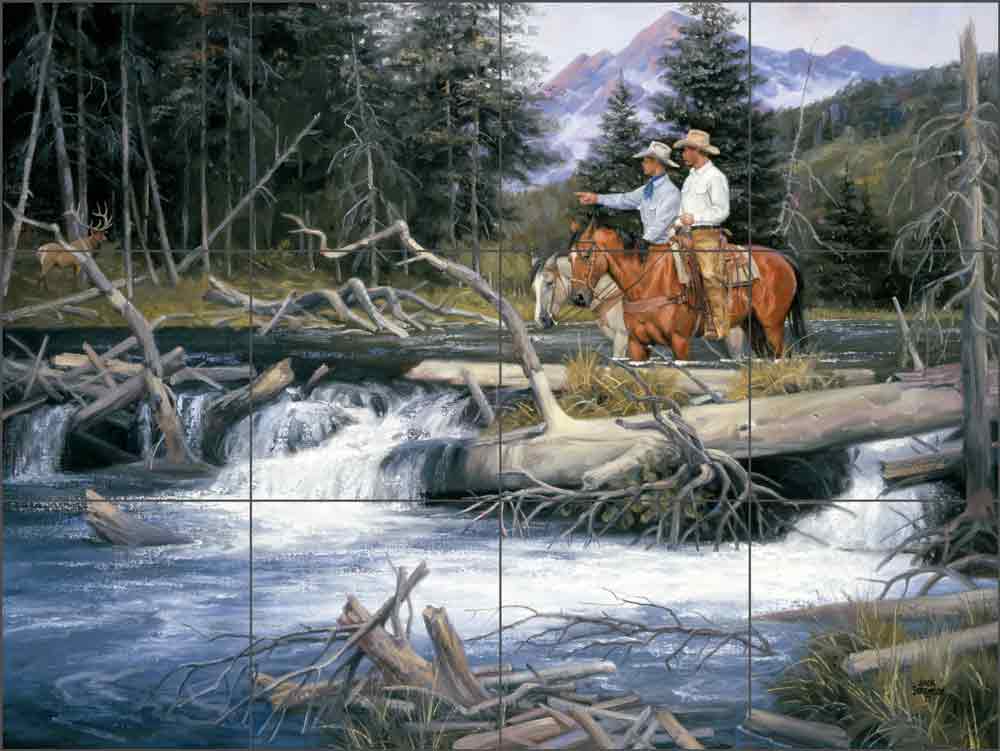 Bend of the River by Jack Sorenson Ceramic Tile Mural RW-JS015