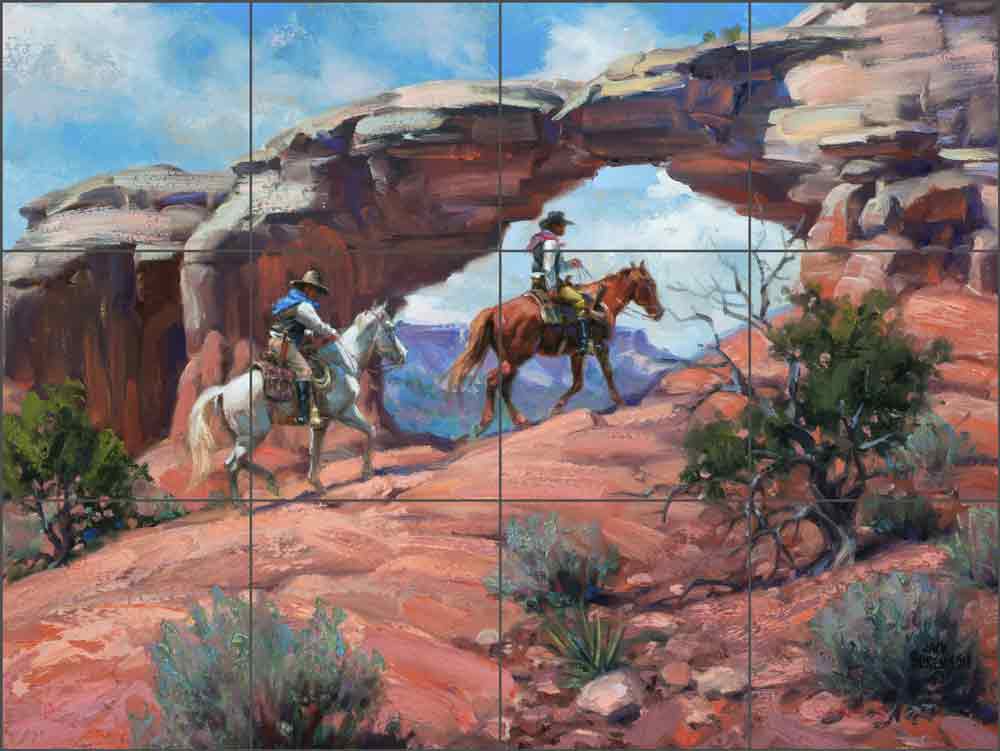 Between Rocks and Hard Places by Jack Sorenson Ceramic Tile Mural - RW-JS016