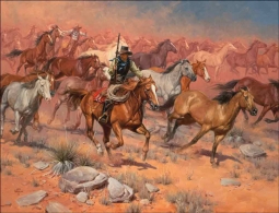 Fine Horses and Bad Men by Jack Sorenson Ceramic Accent & Decor Tile - RW-JS017AT