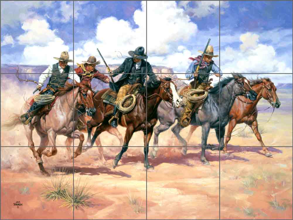 Then There Were Four by Jack Sorenson Ceramic Tile Mural RW-JS024