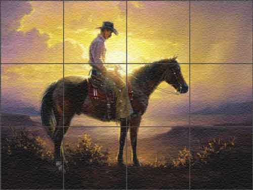 Thinkin by Jack Sorenson Glass Tile Mural - RW-JS026