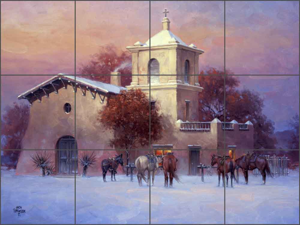 Cathedral Bells by Jack Sorenson Ceramic Tile Mural - RW-JS030