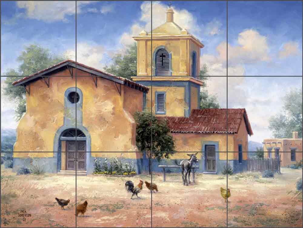 The Mission by Jack Sorenson Ceramic Tile Mural RW-JS033