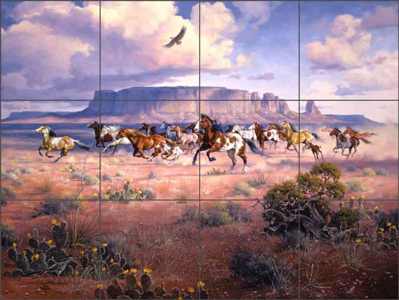 As Free As The Wind by Jack Sorenson Ceramic Tile Mural - RW-JS035