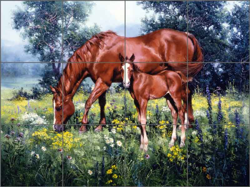 Daisy by Jack Sorenson Ceramic Tile Mural RW-JS048