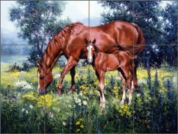 Daisy by Jack Sorenson Ceramic Tile Mural RW-JS048