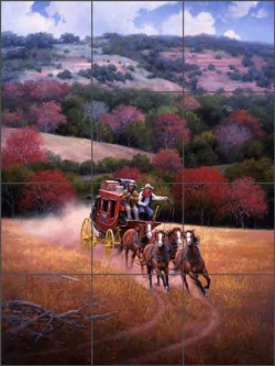 Behind Schedule by Jack Sorenson Ceramic Tile Mural RW-JS049