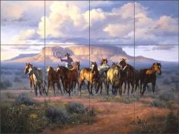 Thirteen Kinds of Trouble by Jack Sorenson Ceramic Tile Mural RW-JS055