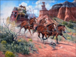 Behind Schedule by Jack Sorenson Ceramic Tile Mural RW-JS057