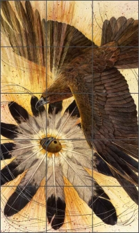 Sun Spirit by Kathy Morrow Ceramic Tile Mural - RW-KM006