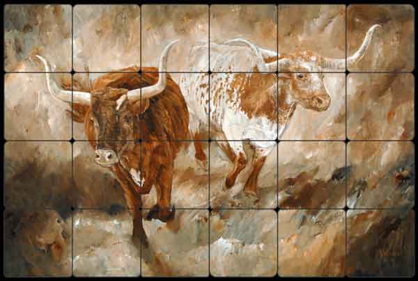 Freedom by Kathy Winkler Tumbled Marble Tile Mural RW-KW010