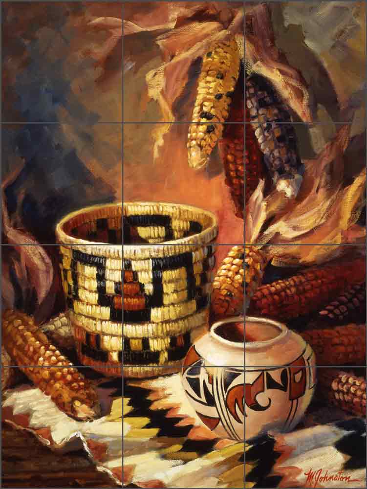 Hopi Harvest by Maxine Johnston Ceramic Tile Mural - RW-MJA006