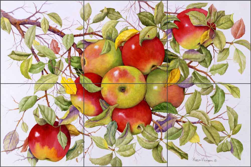 Apples by Marcia Matcham Ceramic Tile Mural - RW-MM001