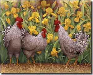 Matcham Roosters Ceramic Accent Tile 10" x 8" - RW-MM005AT