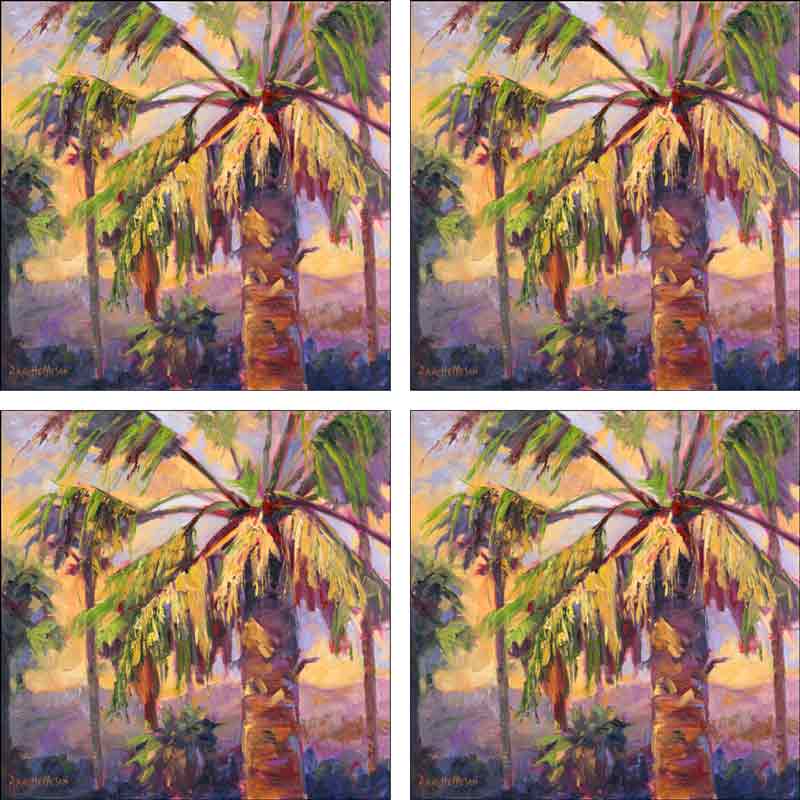 Palm King by Nanette Oleson Ceramic Accent & Decor Tile Set - RW-NO011AT