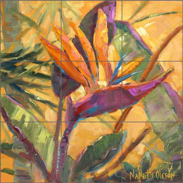 Splash of Paradise by Nanette Oleson Ceramic Tile Mural RW-NO012