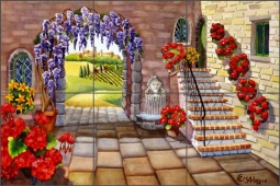 Tuscan Arch by Sarah A. Hoyle Ceramic Tile Mural - RW-SH013