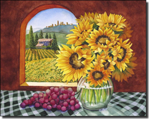 Hoyle Tuscan Landscape Ceramic Accent Tile 10" x 8" - RW-SH014AT