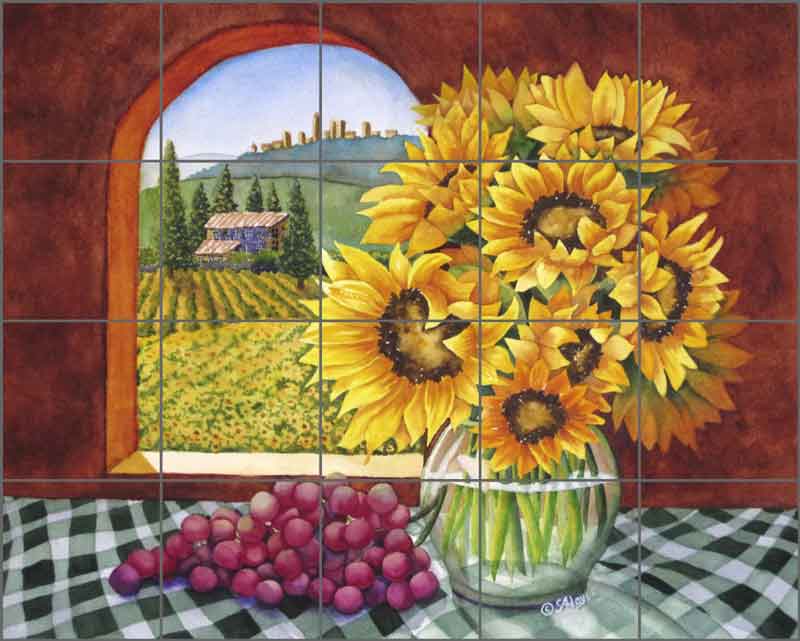 Tuscan Villa by Sarah A. Hoyle Ceramic Tile Mural RW-SH014