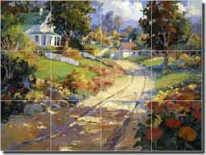 A Crisp Autumn Day by Steve Songer Glass Tile Mural 24" x 18" - RW-SSA001